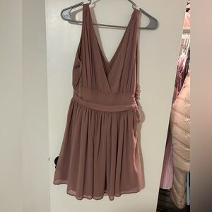 Charlotte Russe Mauve V-Neck Mini Dress